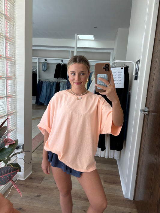 Tackle Tee- Pastel Peach