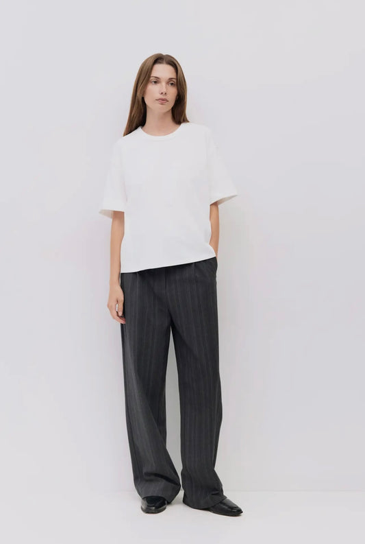 Reneé Raw Hem Top- White