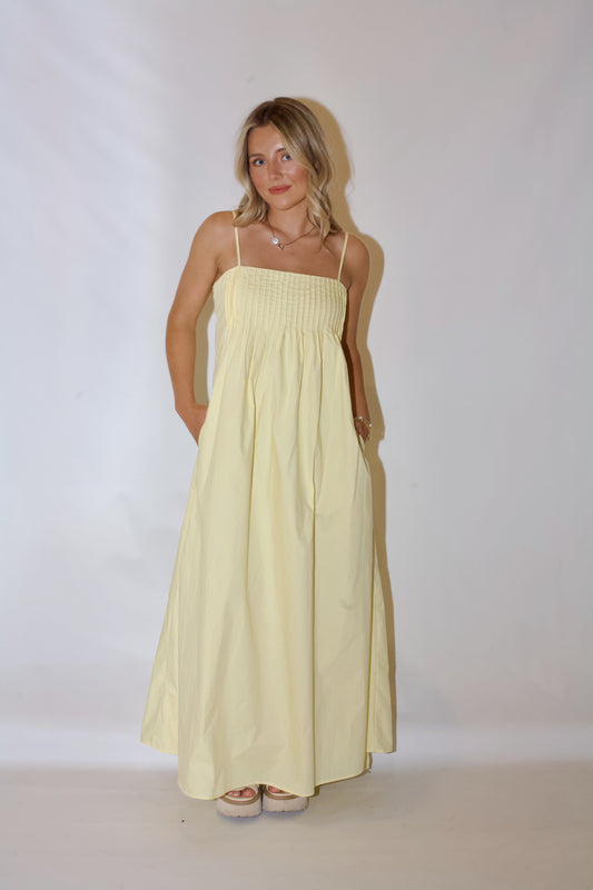 Taking Notes Maxi Dress-Butter