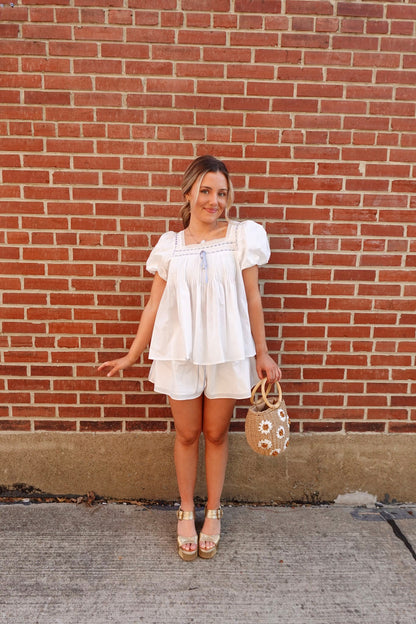 Genesis Flare Shorts- Off White