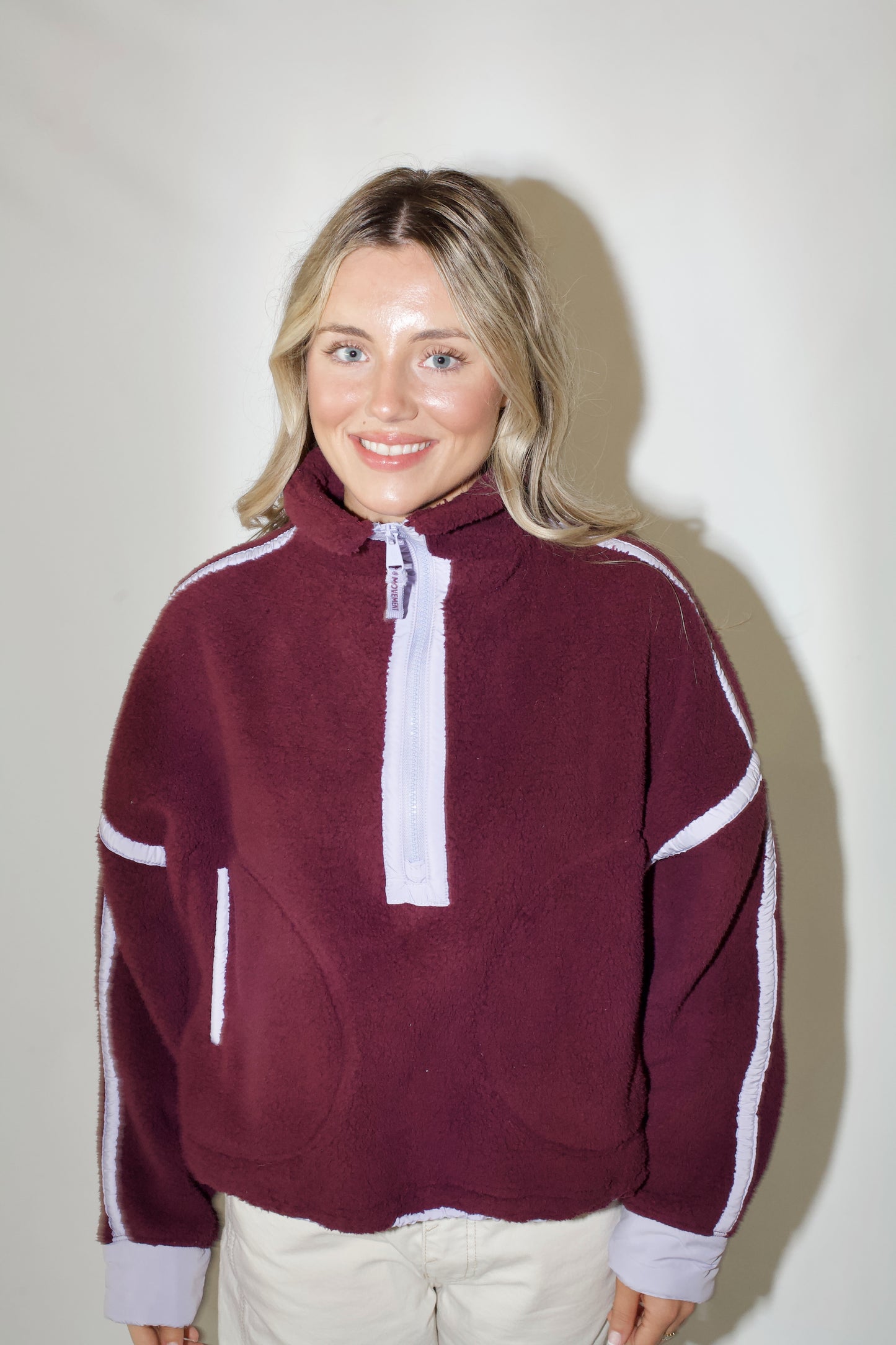 Mountain High 1/2 Zip- Black Cherry Combo