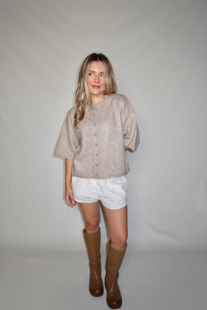 Monica Cardigan-Light Mocha
