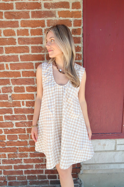 Noelle Mini Dress-Khaki