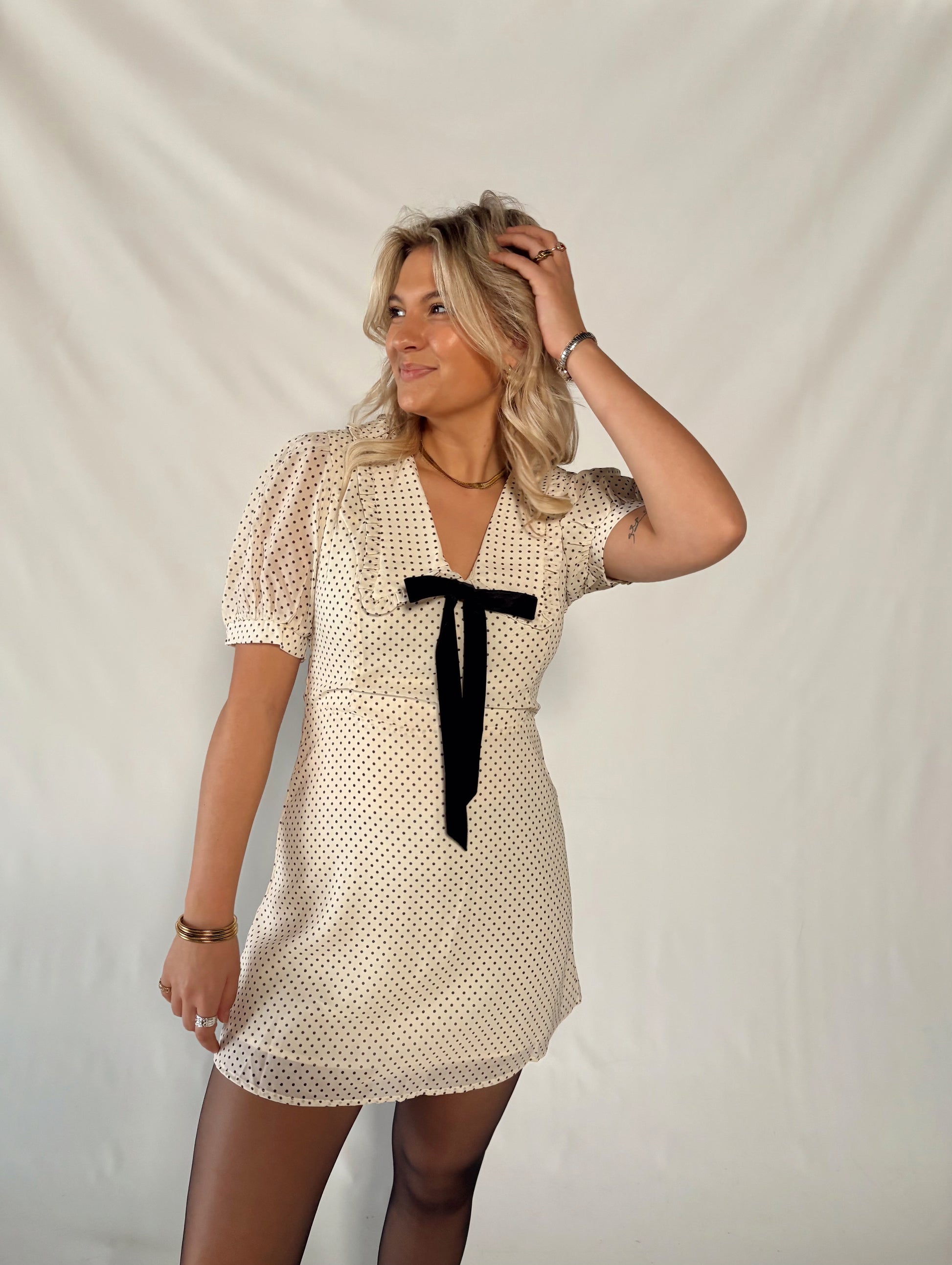 Pass The Pinot Chiffon Mini Dress- Cream – pluckboutique