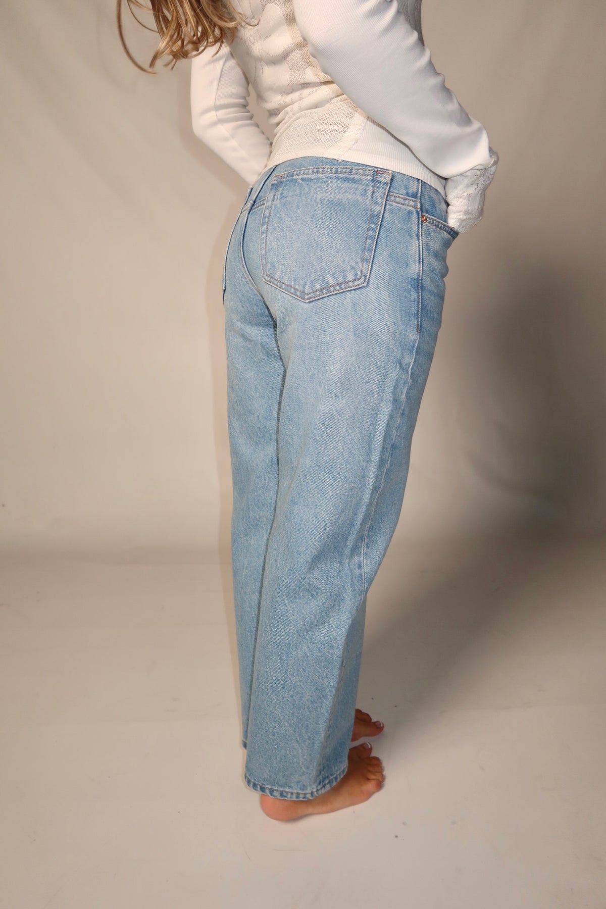 Deep Trance Dropped Boyfriend Jeans- Sweet Dreams