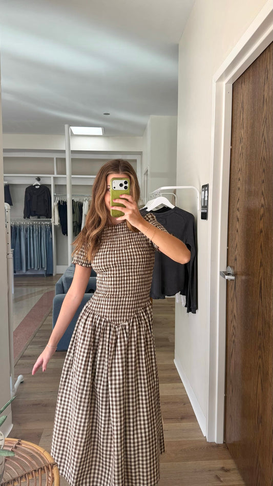 Richmond Midi Dress- Brown