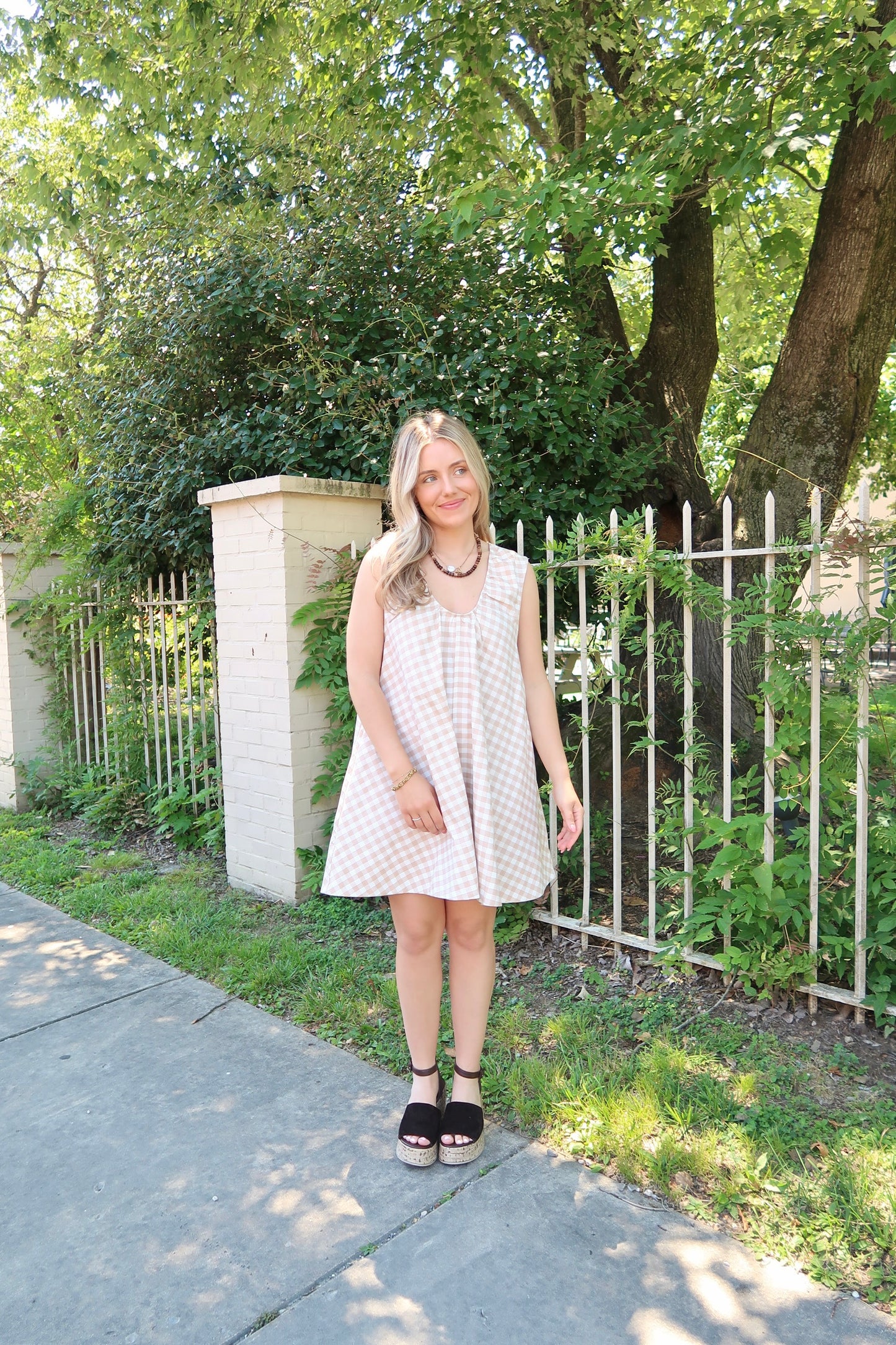 Noelle Mini Dress-Khaki