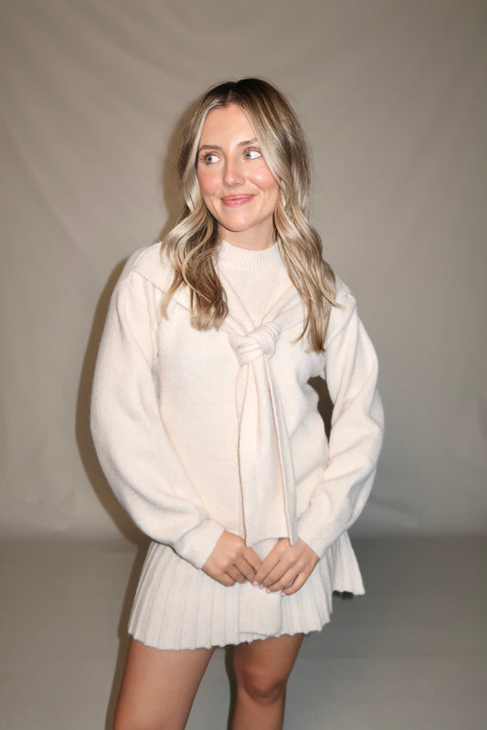 Rory Sweater Top- Ivory