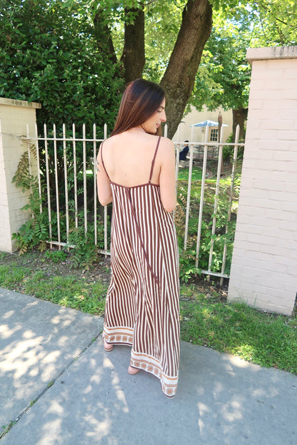 Lesley Maxi Dress- Brown