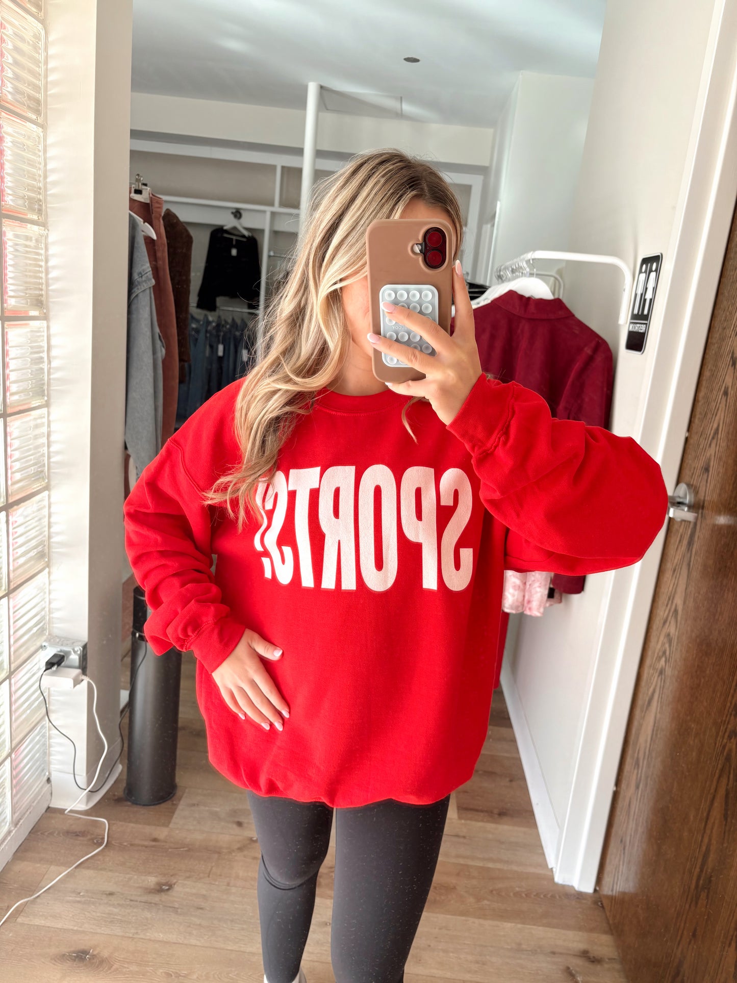 Sports! Crewneck- Red