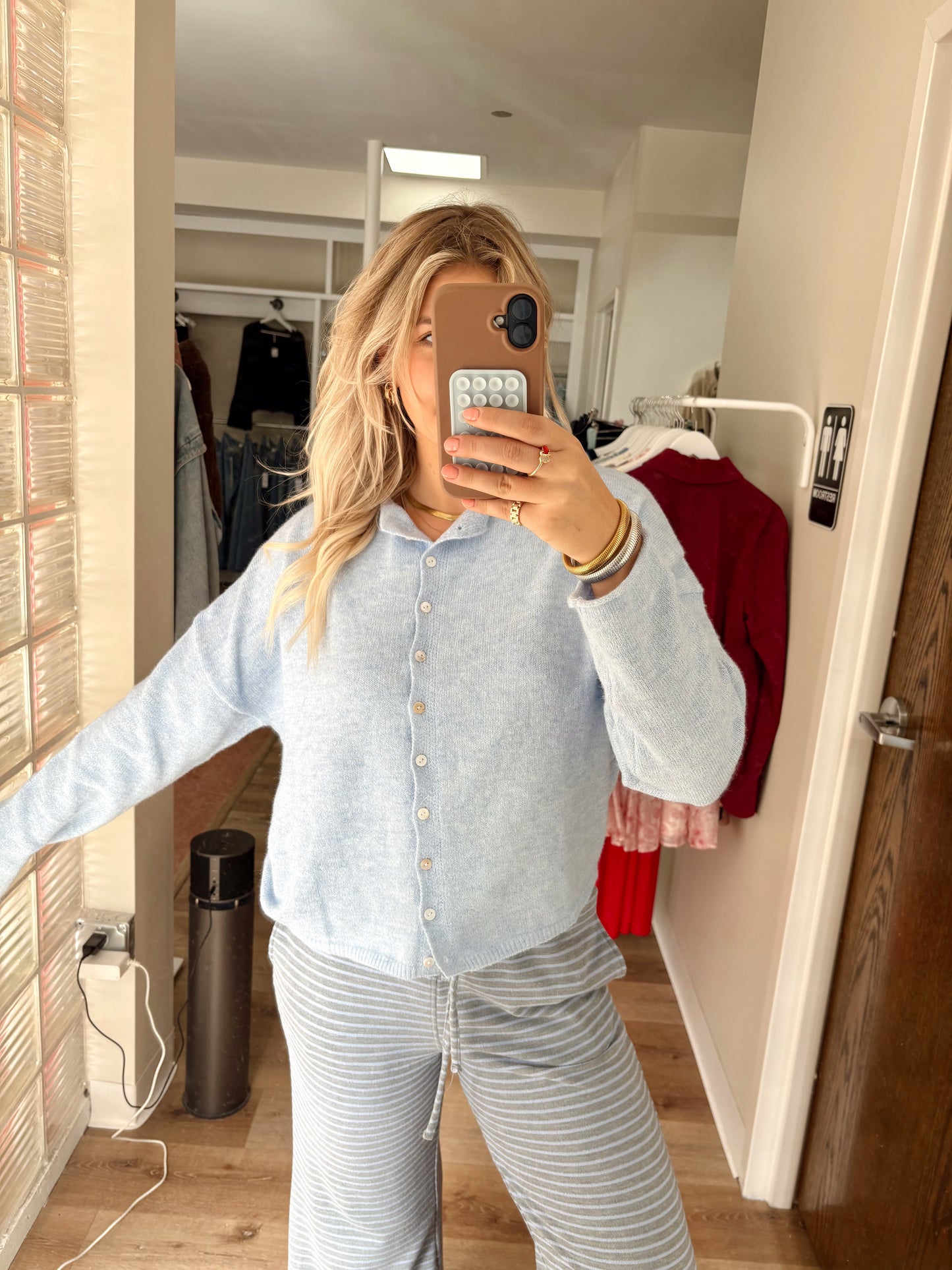 Piper Cardigan-Sky Blue