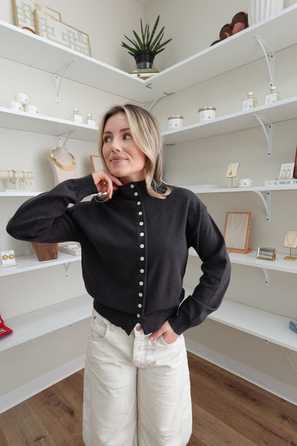 Brooks Cardigan- Charcoal