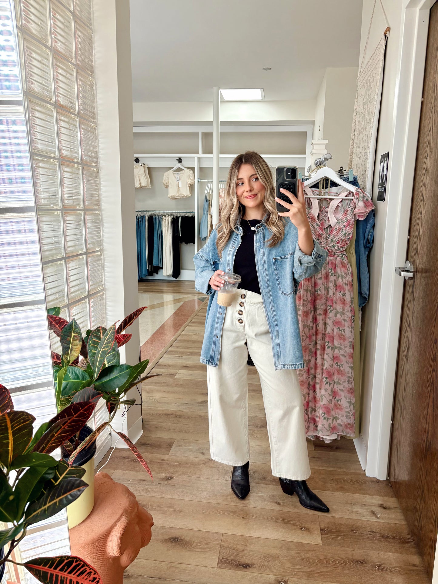 Emma Wide Leg Pants- Ecru