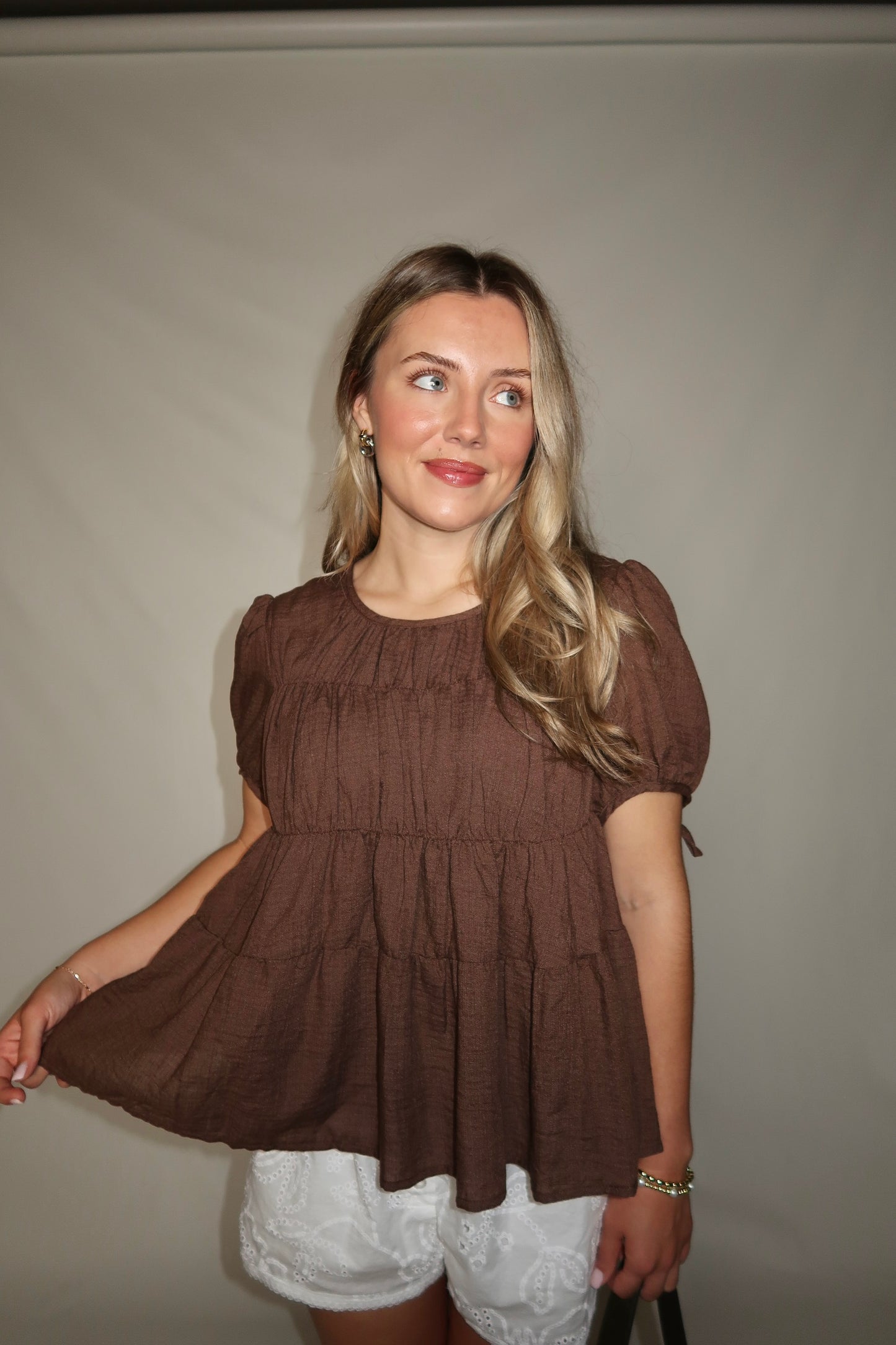 Mazy Top- Brown