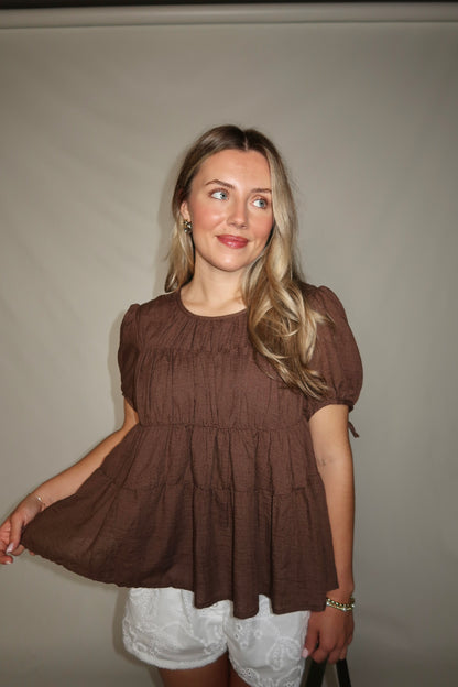 Mazy Top- Brown