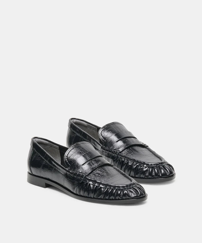 Baxen Loafer- Noir Embossed Leather