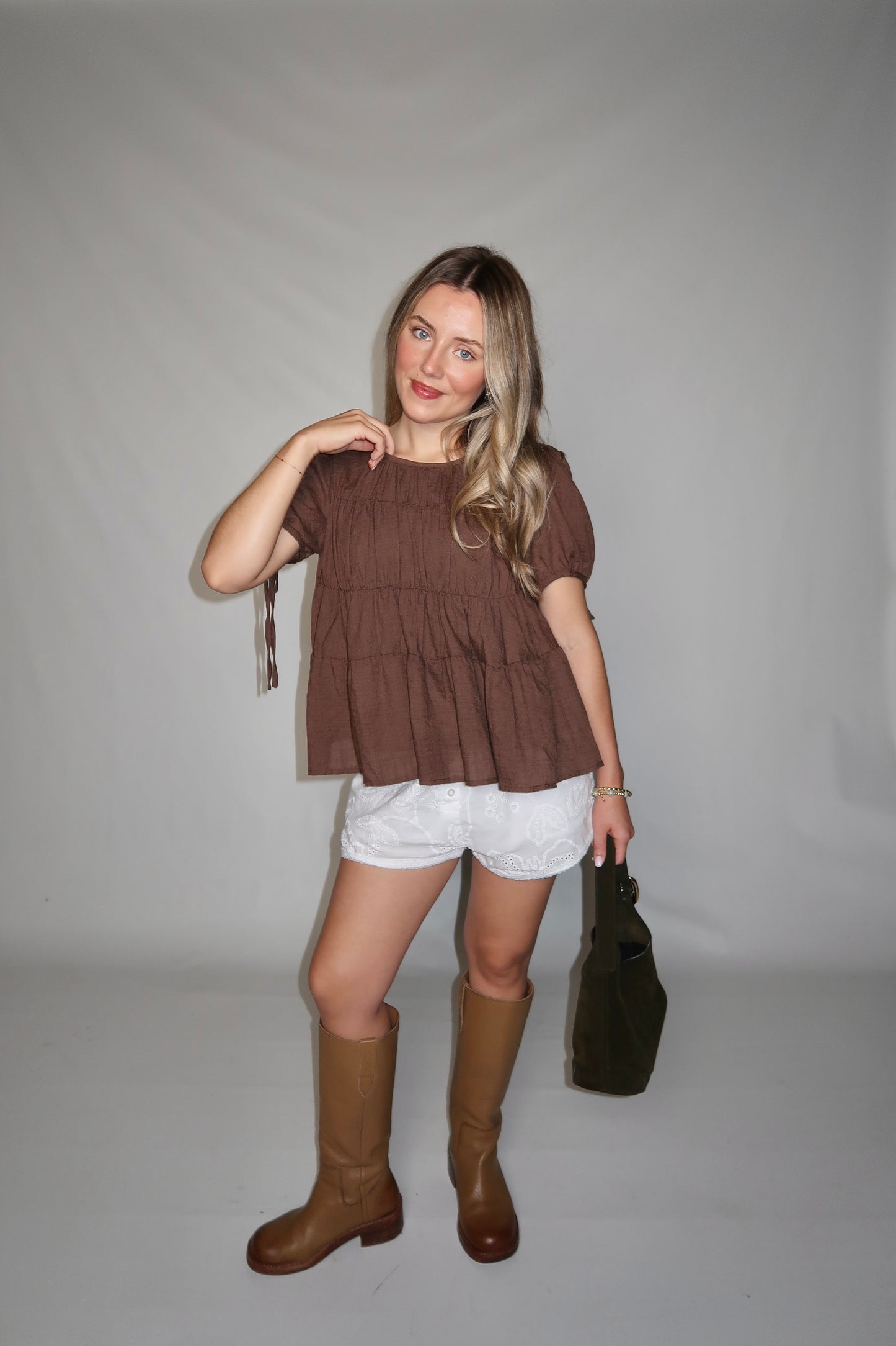 Mazy Top- Brown