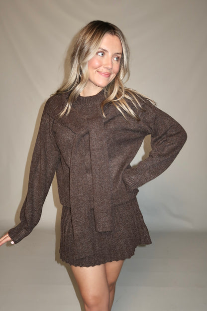 Rory Sweater Skirt-Mocha