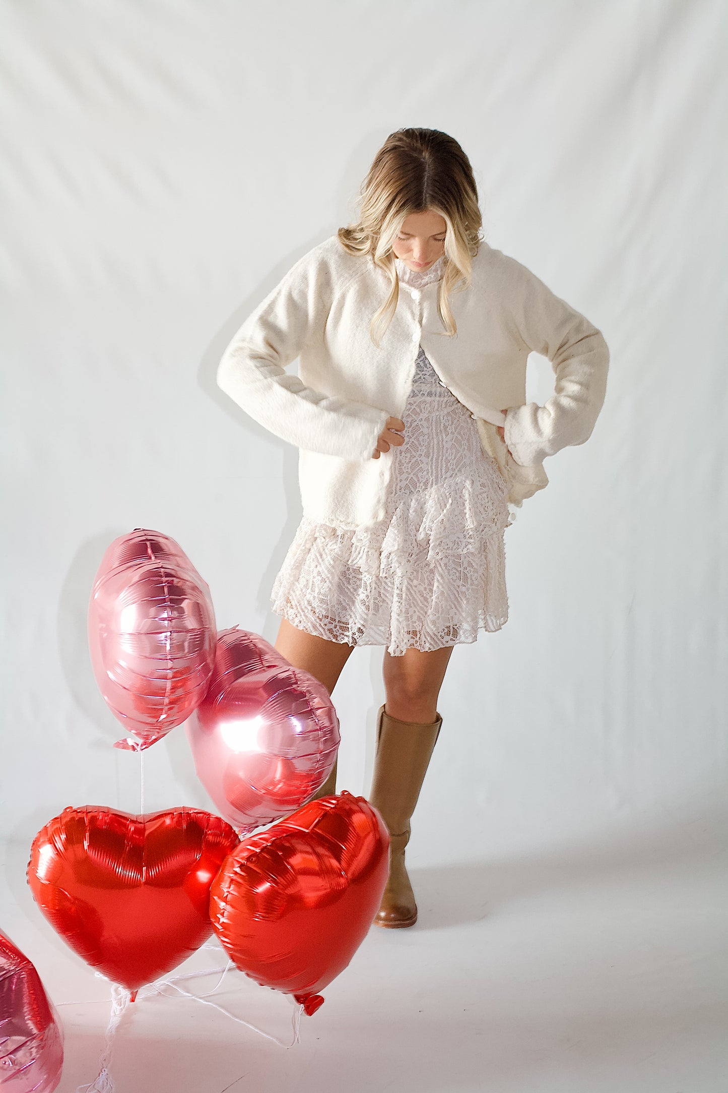 Tabby Lace Mini Dress- Tea