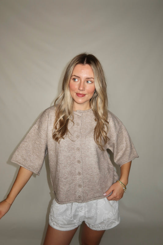 Monica Cardigan-Light Mocha