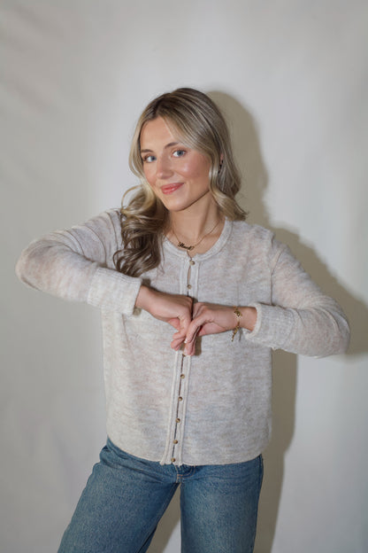 Indy Cardigan- Heather Oat