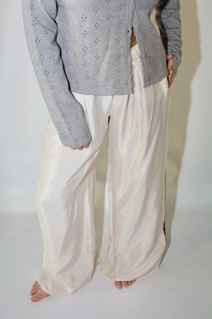 Soho Wide Leg Pants- Cream/Black
