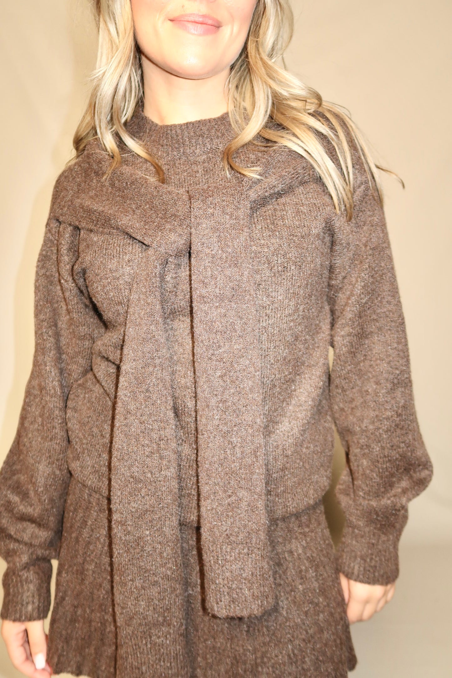 Rory Sweater Top- Mocha