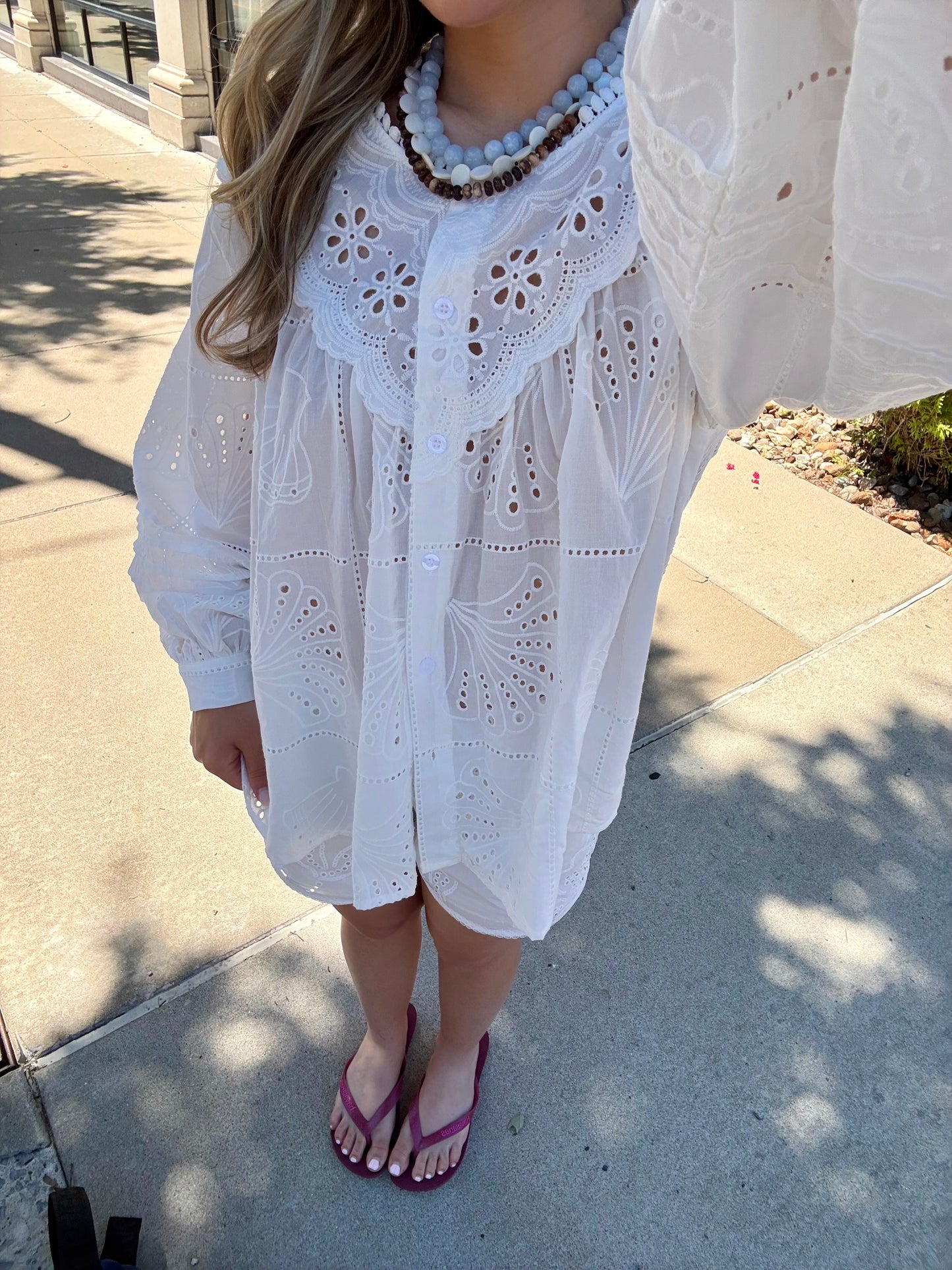 Key Largo Eyelet Top- White