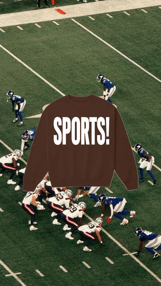 Sports! Crewneck- Chestnut