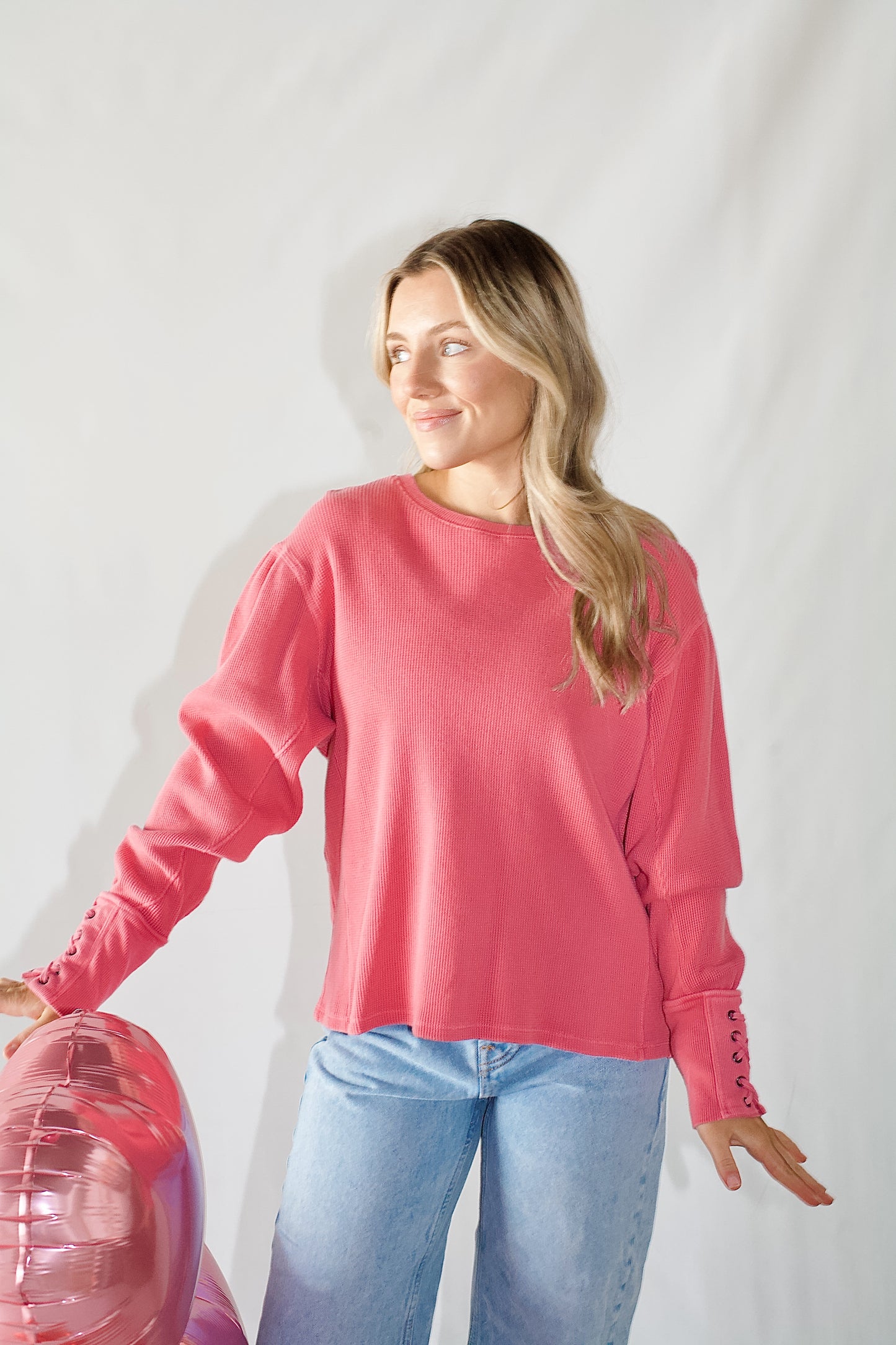 We The Free Lapis Cuff Long Sleeve- PlumDrop