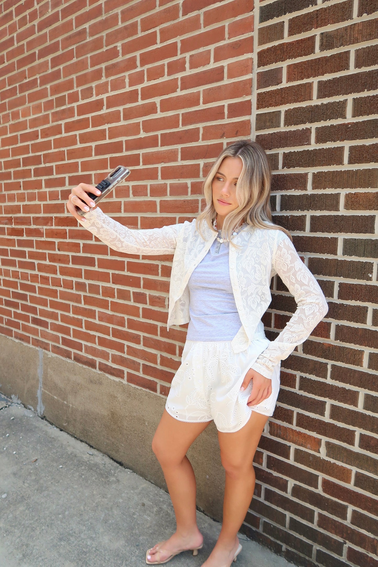 Merritt Cardigan Top-Cream