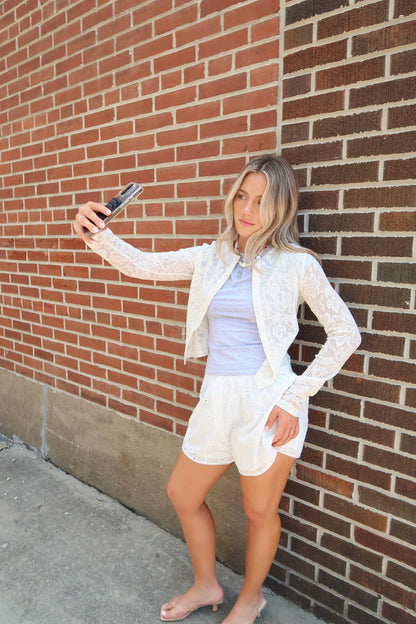Merritt Cardigan Top-Cream