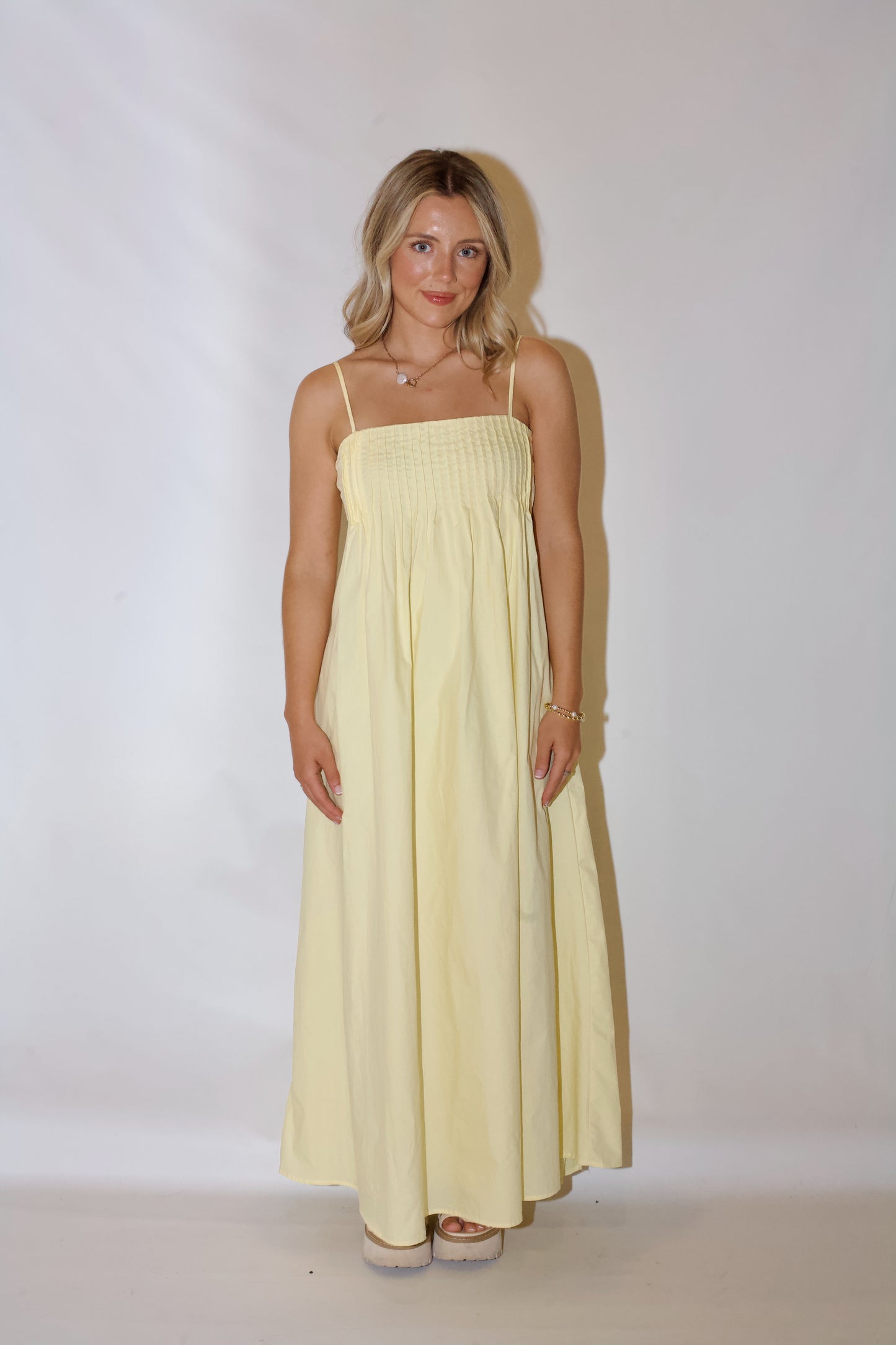 Taking Notes Maxi Dress-Butter