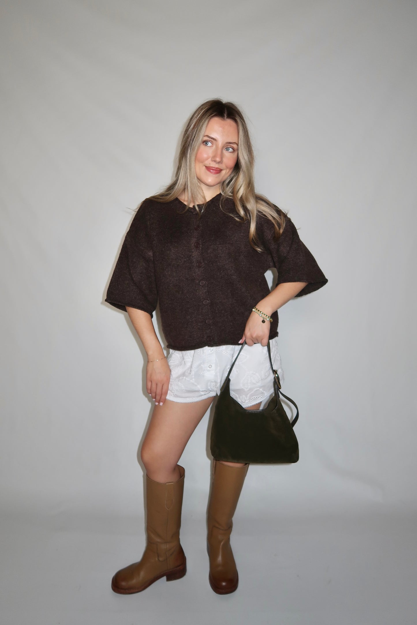 Monica Cardigan-Chocolate