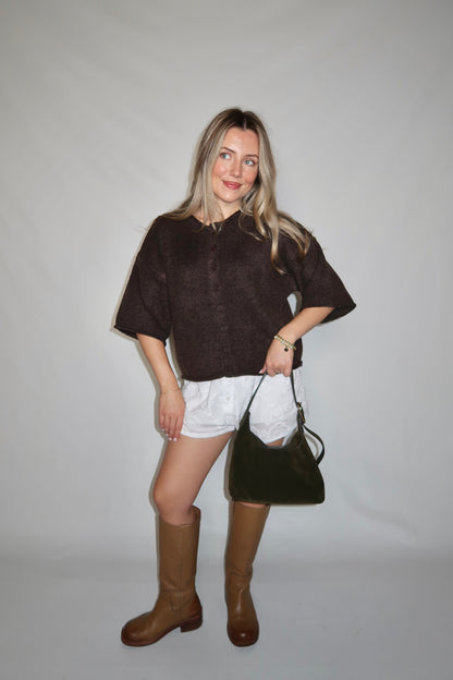 Monica Cardigan-Chocolate