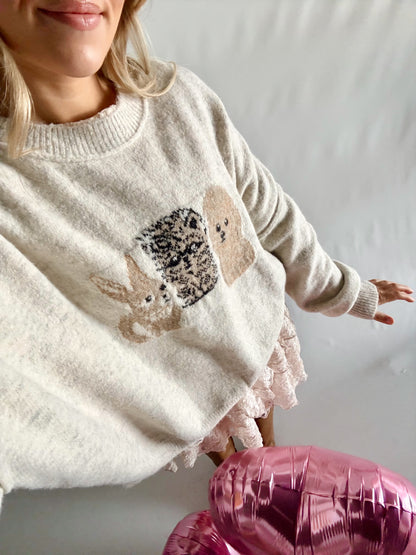Trio Sweater- Cream