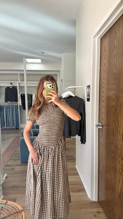 Richmond Midi Dress- Brown