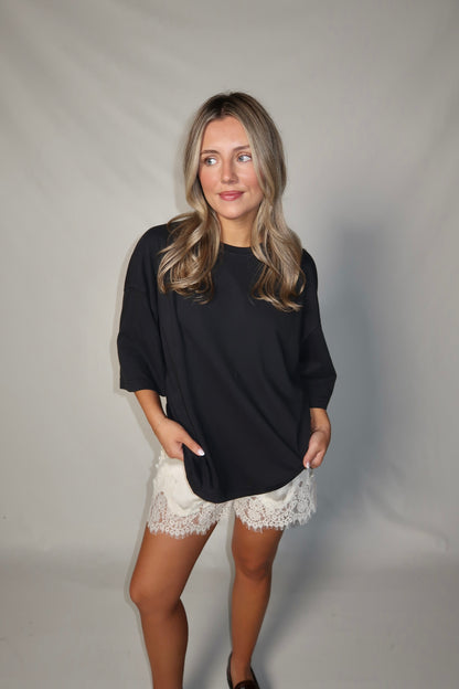 Perfect Oversized Tee- Black