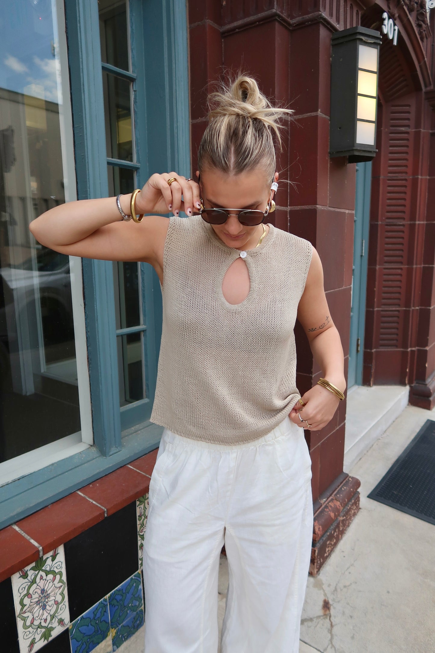 Molli Tank- Beige