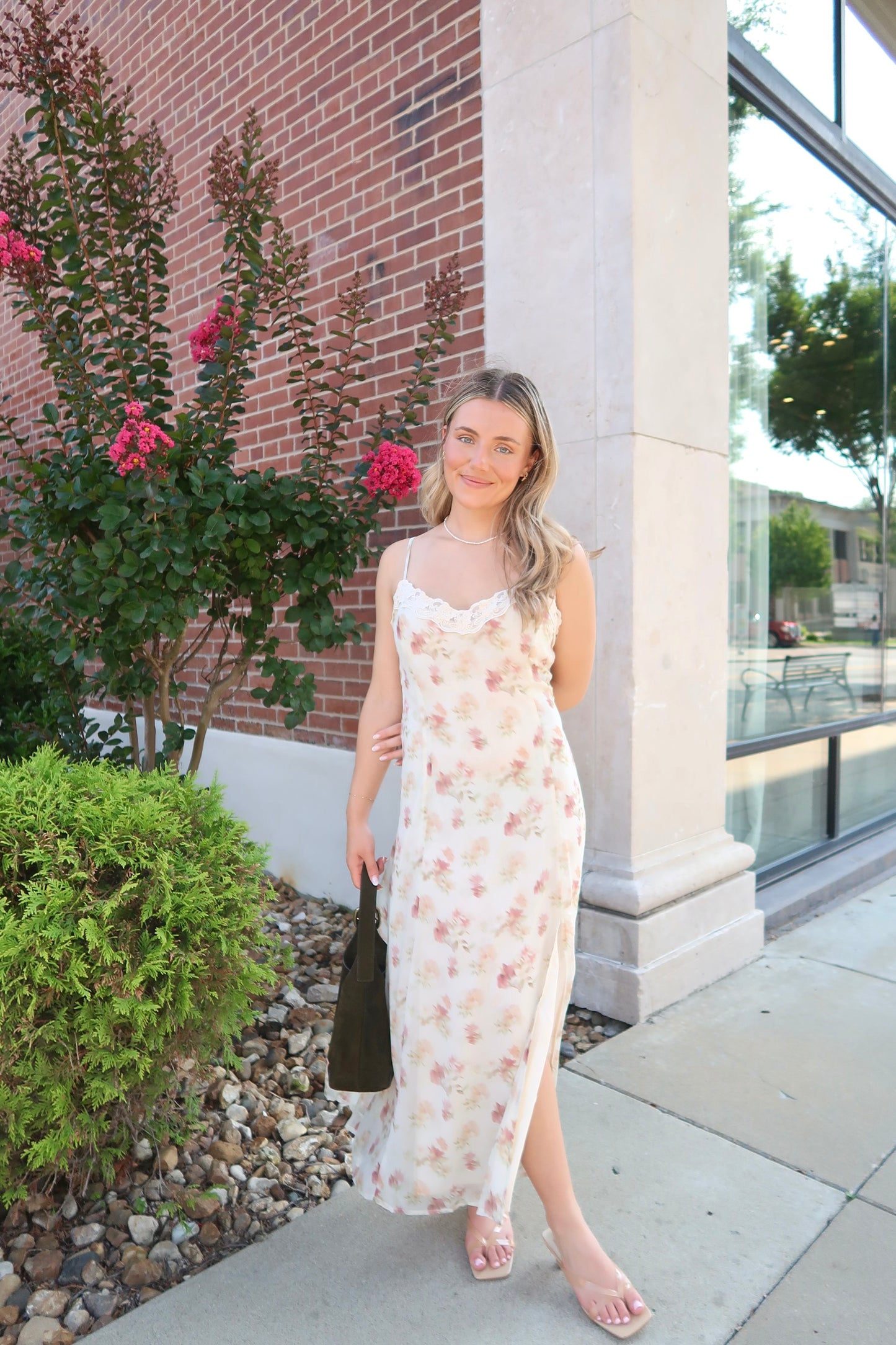 Marjorie Midi Dress- Cream Multi