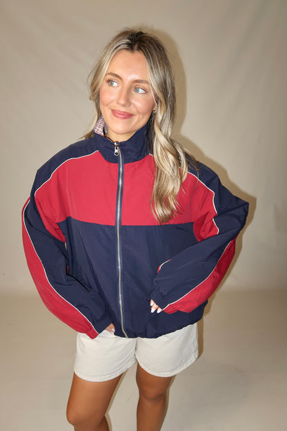 Whitney Reverse Wind Breaker- Navy Combo