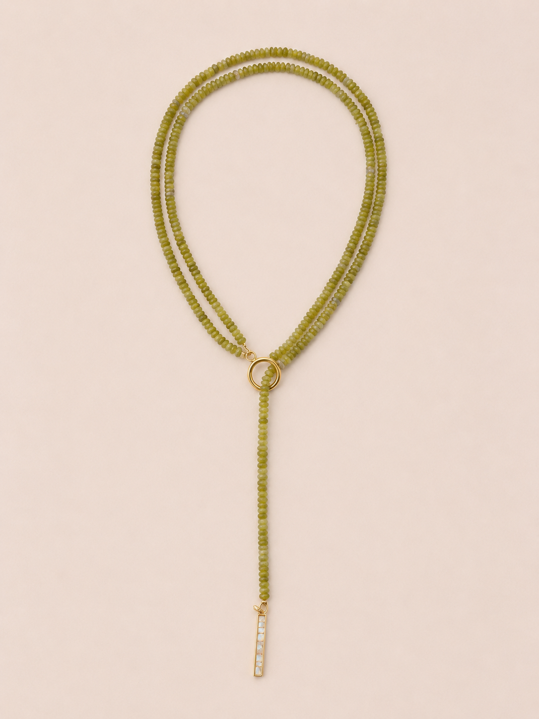 Landry Lariat Necklace-Olive