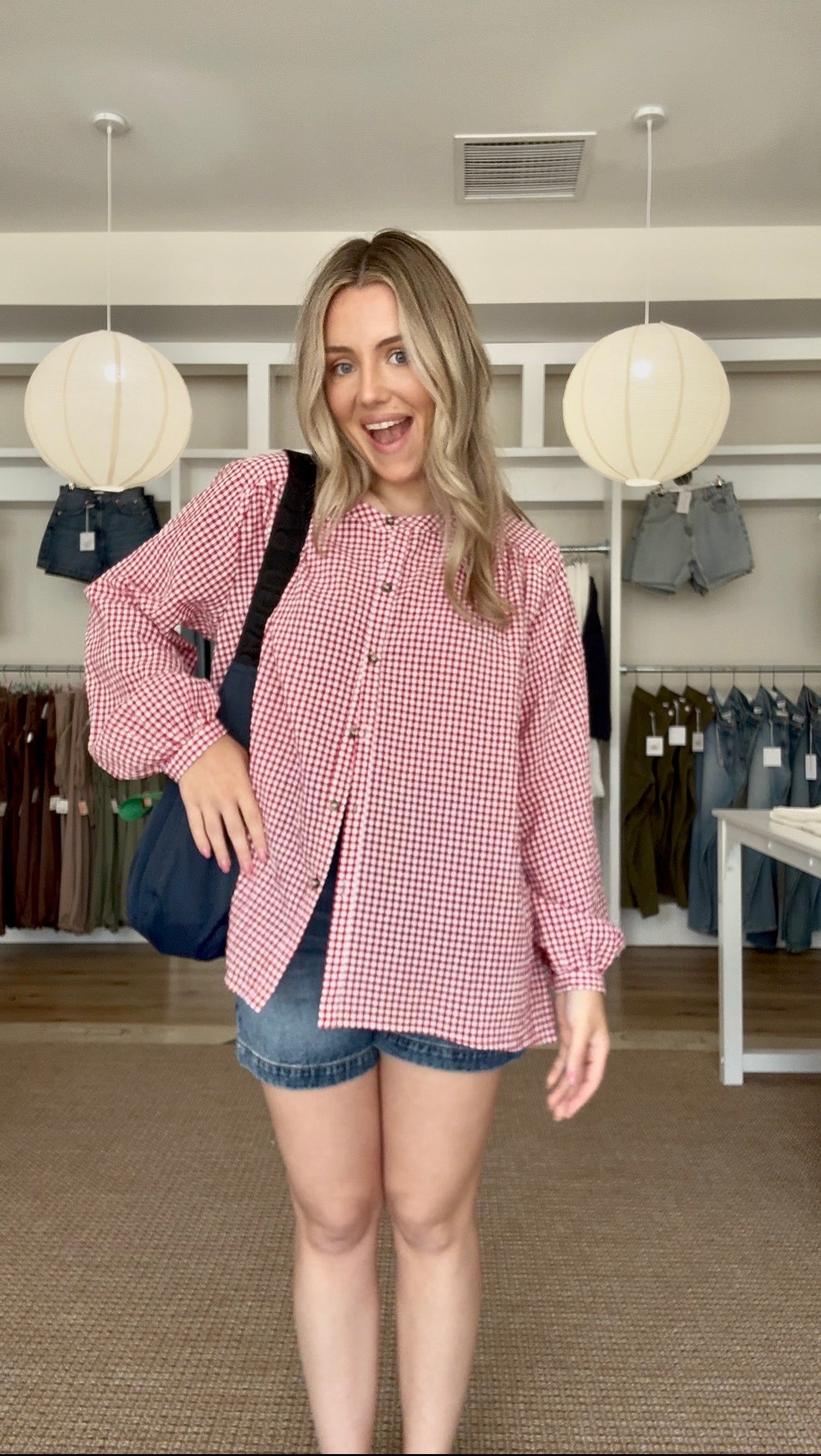Better Luck Button Up- Red