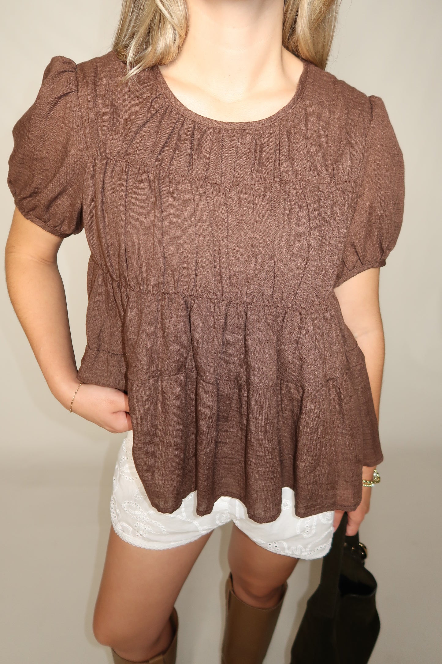 Mazy Top- Brown
