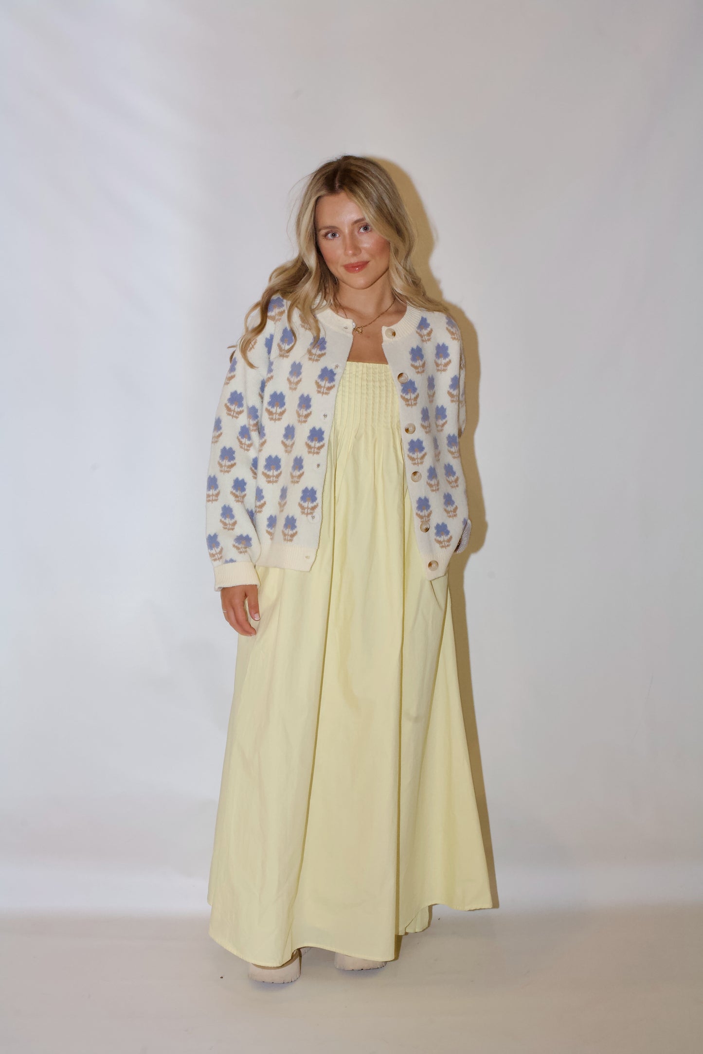 Taking Notes Maxi Dress-Butter
