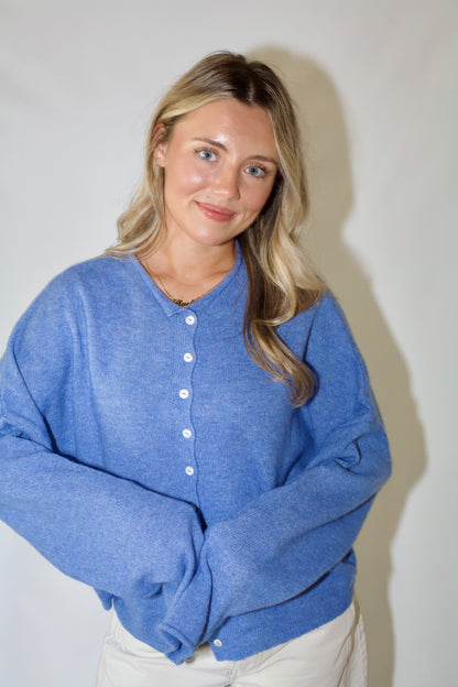Piper Cardigan- Periwinkle Blue