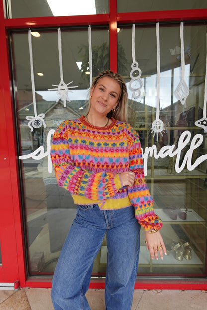 Favorite Things Sweater-Bright Confetti Combo