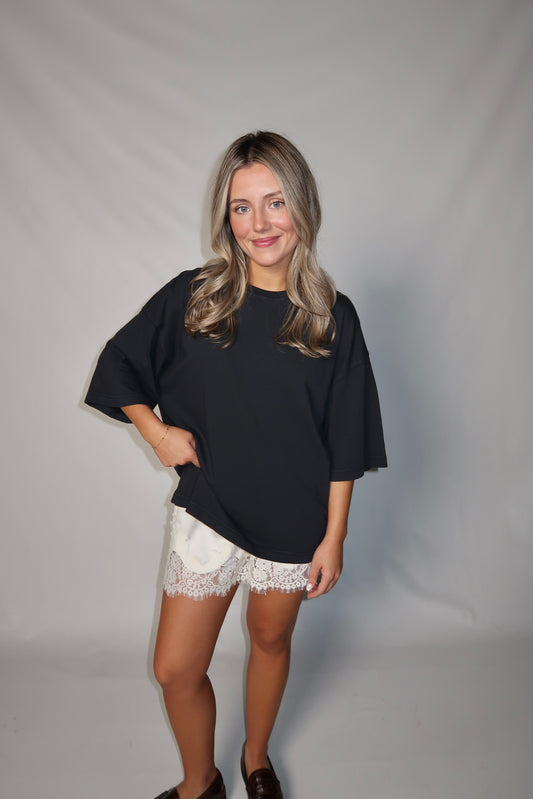 Perfect Oversized Tee- Black