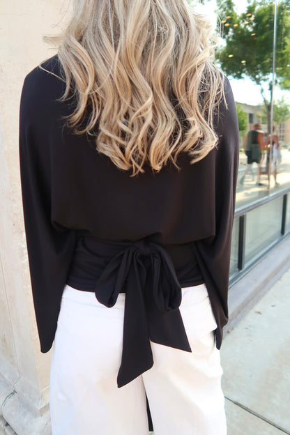 Tied To You Top- Black