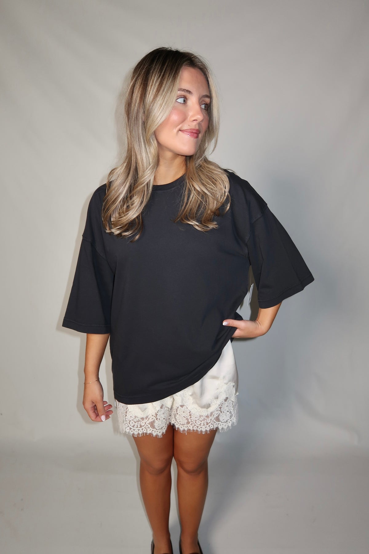 Perfect Oversized Tee- Black